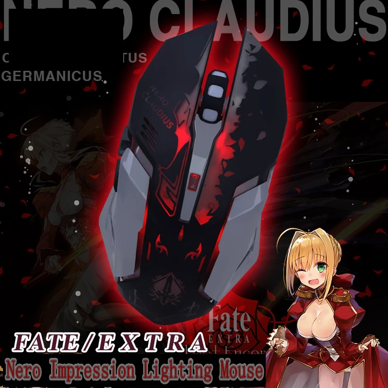 Anime JK Fate FGO Saber Nero Claudius Cosplay Computer LED Lighting Wired Mouse Adjustable For Game Players Pro Gamer e-sports
Anime JK Fate FGO Saber Nero Claudius Cosplay Computer LED Lighting Wired Mouse Adjustable For Game Players Pro Gamer e-sports