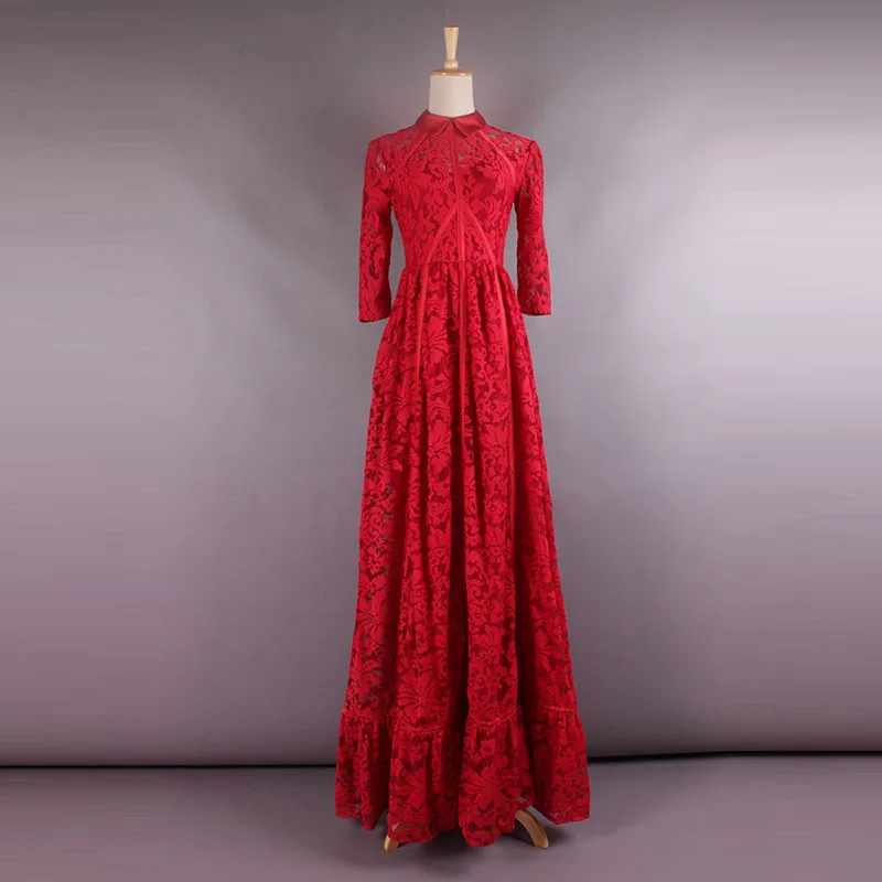 High Quality 2017 Spring And Summer Fashion Newest Gauze Embroidery hand hook flower Solid Color Luxury Formal Long Dress
High Quality 2017 Spring And Summer Fashion Newest Gauze Embroidery hand hook flower Solid Color Luxury Formal Long Dress