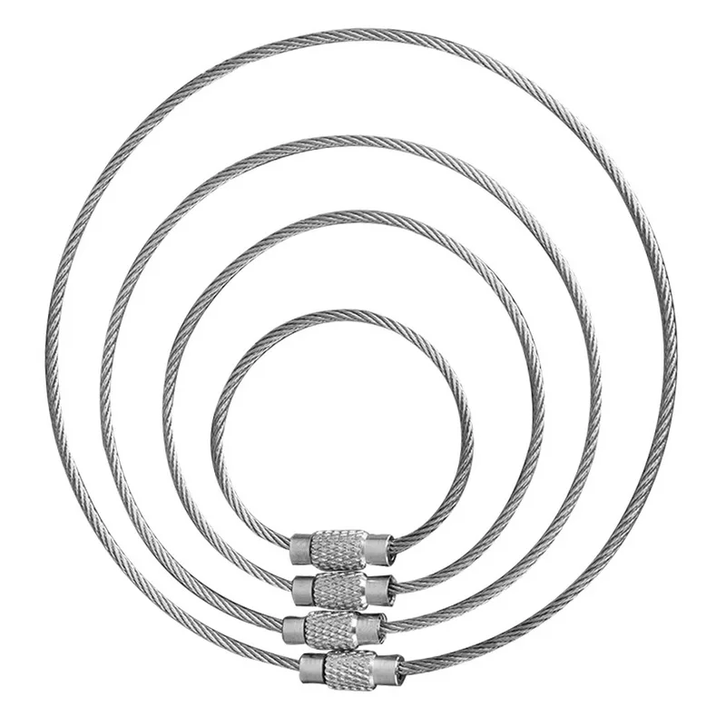 10pcs Keychain Cable Screw Locking Stainless Steel Wire Rope Key Holder Keyring Key Chain Rings Cable Outdoor Hiking Keychains
10pcs Keychain Cable Screw Locking Stainless Steel Wire Rope Key Holder Keyring Key Chain Rings Cable Outdoor Hiking Keychains