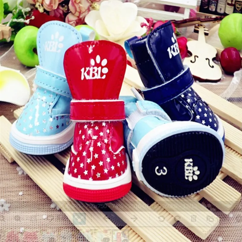 PU Small Dog Boot Waterproof Anti-Slip Pet Shoes Autumn Dog Shoes For Teddy Red,Blue 4 pcs/set
PU Small Dog Boot Waterproof Anti-Slip Pet Shoes Autumn Dog Shoes For Teddy Red,Blue 4 pcs/set