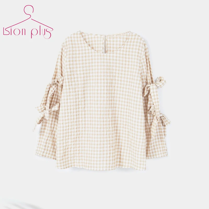 Sweet Women Blouses Plus Size 5XL 6XL 7XL Plaid Blouse 2018 Autumn Sleeve Bow Shirt Hollow Out Ladies Tops Blusa Feminina New
Sweet Women Blouses Plus Size 5XL 6XL 7XL Plaid Blouse 2018 Autumn Sleeve Bow Shirt Hollow Out Ladies Tops Blusa Feminina New