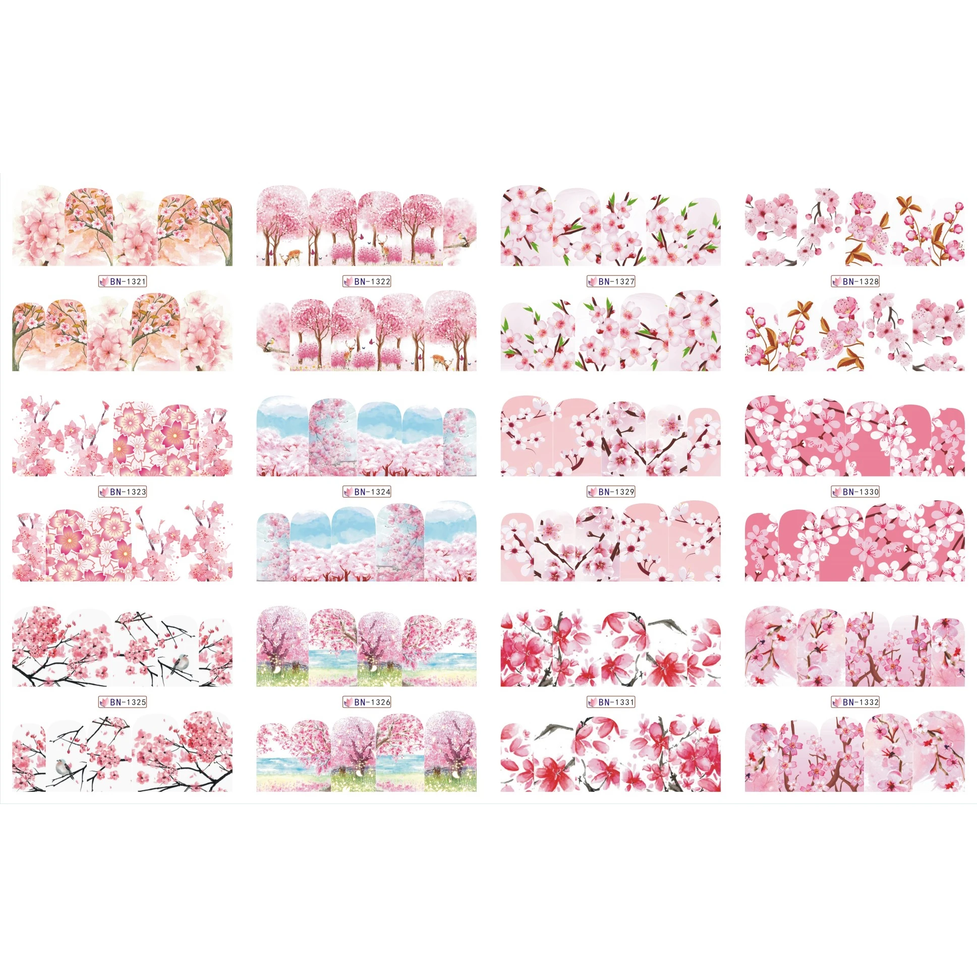 UPRETTEGO 12 PACK/ LOT WATER DECAL NAIL ART NAIL STICKER FULL COVER FLORAL PATTERN CHERRY BLOSSOM PLANT BN1321-1332
UPRETTEGO 12 PACK/ LOT WATER DECAL NAIL ART NAIL STICKER FULL COVER FLORAL PATTERN CHERRY BLOSSOM PLANT BN1321-1332