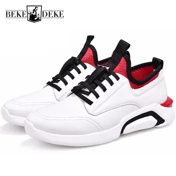 2019 Autumn New Man Breathable Sneakers High Quality Leather Luxury Men Sneakers Streetwear Casual Men Lace Up Sneakers Footwear 
2019 Autumn New Man Breathable Sneakers High Quality Leather Luxury Men Sneakers Streetwear Casual Men Lace Up Sneakers Footwear