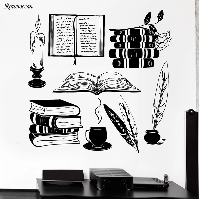 Books Vintage Library Bookworm University Education Vinyl Cut White Wall Decor Sticker Reading Room Bedroom Interior Decals SK10
Books Vintage Library Bookworm University Education Vinyl Cut White Wall Decor Sticker Reading Room Bedroom Interior Decals SK10