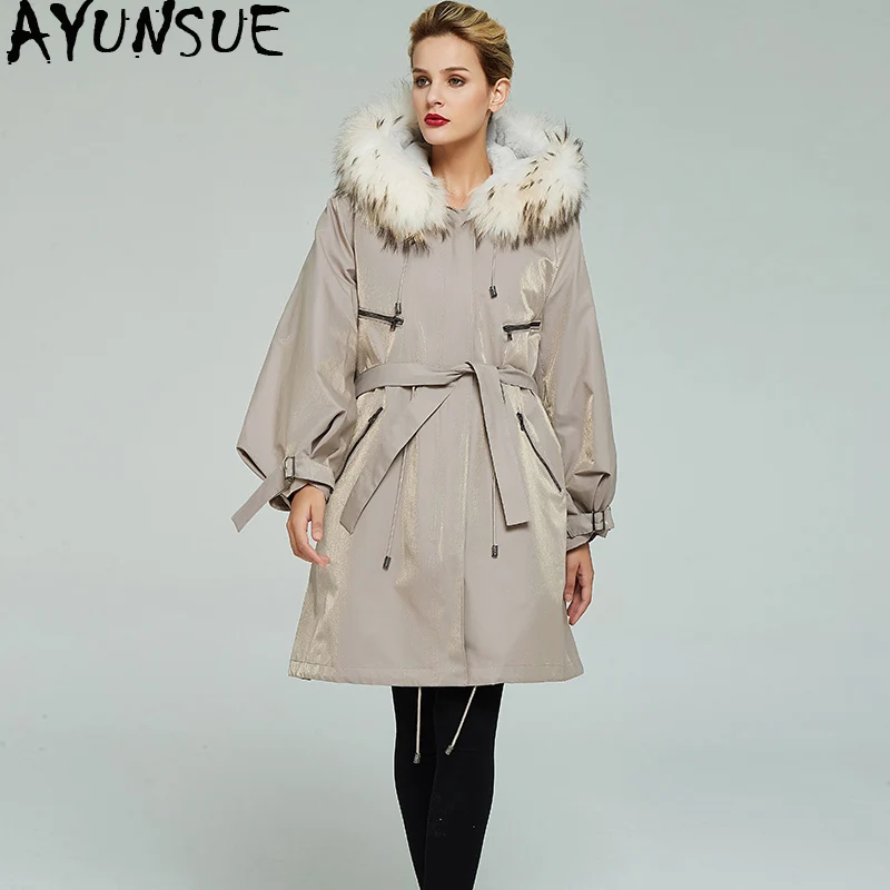 AYUNSUE Parka Real Fur Coat Female Natural Rabbit Fur Liner Long Coats 2019 Winter Jacket Women Fox Fur Collar Warm Parkas MY
AYUNSUE Parka Real Fur Coat Female Natural Rabbit Fur Liner Long Coats 2019 Winter Jacket Women Fox Fur Collar Warm Parkas MY