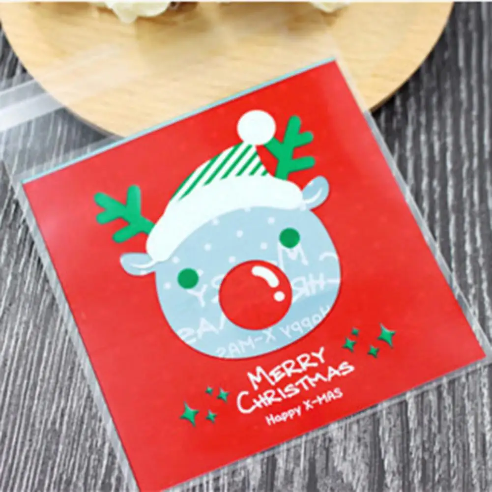 100pcs biscuit bag christmas decoration baking bag biscuit snack