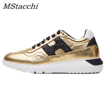 MStacchi Women Cow Leather Sequins Sneakers Ladies Casual Lace-Up Height Increasing Shoes Woman Mixed Color Chunky Heel Sneakers
MStacchi Women Cow Leather Sequins Sneakers Ladies Casual Lace-Up Height Increasing Shoes Woman Mixed Color Chunky Heel Sneakers