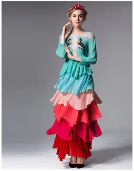 High quality 2018 summer red ladies new high-end embroidery heavy industry color pleated perfect cake dress
High quality 2018 summer red ladies new high-end embroidery heavy industry color pleated perfect cake dress