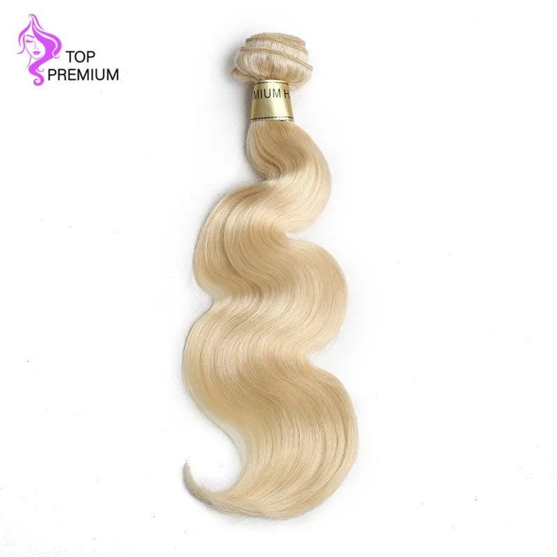 TOP PREMIUM #613 Blonde Body Wave Human Hair Bundles Brazilian Virgin Weaves 1pc/lot Free Shipping | Шиньоны и парики