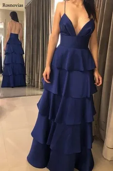 Navy Blue Long Prom Dresses 2019 V Neck Backless Tiered Skirts Floor Length Vestido De Fiesta Stain Evening Party Dresses Cheap
Navy Blue Long Prom Dresses 2019 V Neck Backless Tiered Skirts Floor Length Vestido De Fiesta Stain Evening Party Dresses Cheap