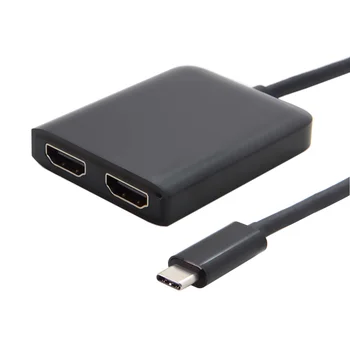 Jimier Dual HDMI 4K 30HZ Adapter USB-C USB 3.1 Type C Adapter for Lap top & Mac book & Monitor HDTV & Chrome book Black 
Jimier Dual HDMI 4K 30HZ Adapter USB-C USB 3.1 Type C Adapter for Lap top & Mac book & Monitor HDTV & Chrome book Black