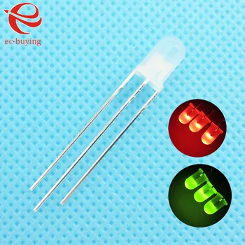 3mm LED Bi-Color Diffused Red Green Common Cathode Round Light Emitting Diode Dual Foggy Two Plug-in Practice DIY Kit 50pcs /lot
3mm LED Bi-Color Diffused Red Green Common Cathode Round Light Emitting Diode Dual Foggy Two Plug-in Practice DIY Kit 50pcs /lot