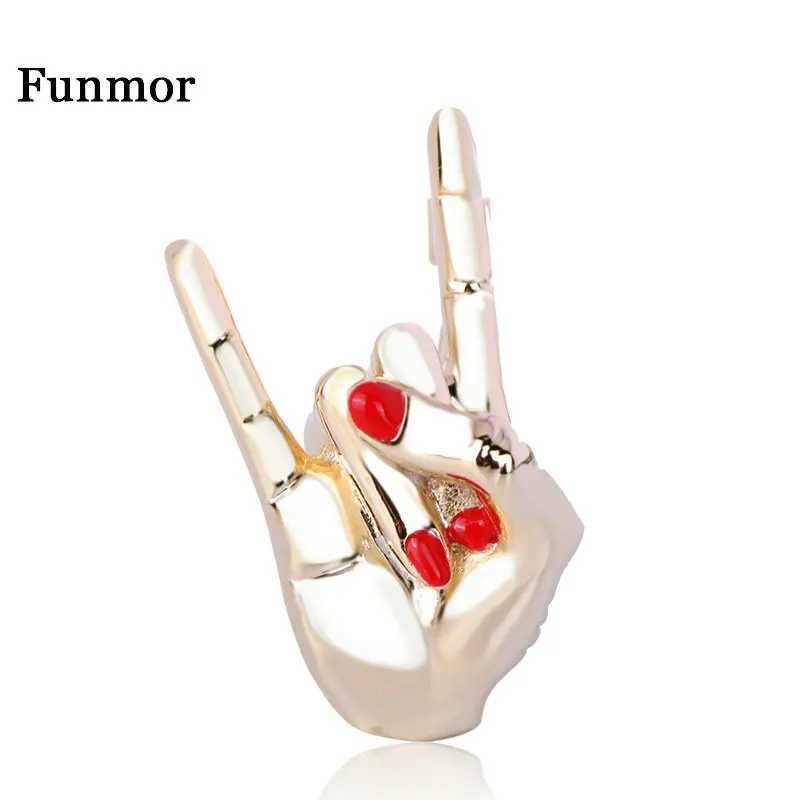 FUNMOR Vivid Women Hand Rock Shape Brooch Pins Punk Alloy Dripping Oil Brooches For Women Girls Party Coat Dress Decoration Gift
FUNMOR Vivid Women Hand Rock Shape Brooch Pins Punk Alloy Dripping Oil Brooches For Women Girls Party Coat Dress Decoration Gift