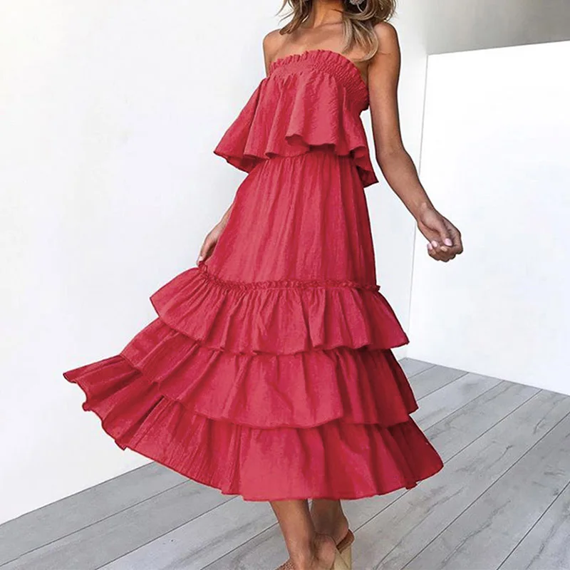 2019 New Fashion Top with Skirt Summer Solid Clothing Suit Boob Tube Crop Tops Loose Tiered Cake Skirts LBY2019
2019 New Fashion Top with Skirt Summer Solid Clothing Suit Boob Tube Crop Tops Loose Tiered Cake Skirts LBY2019