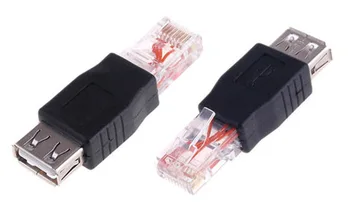 RJ45 Male to USB AF A Female Adapter Socket LAN Network Ethernet Router Plug
RJ45 Male to USB AF A Female Adapter Socket LAN Network Ethernet Router Plug