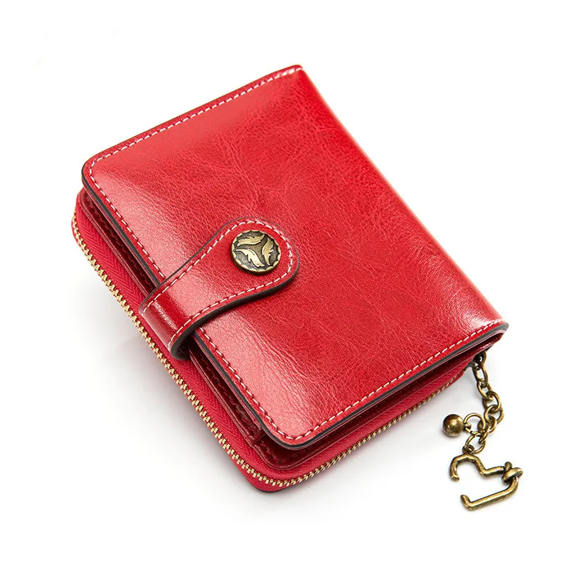 Fashion women genuine leather wallet purse short bifold ID card holder zipper key coin case brand Lady Clutch 4 colors
Fashion women genuine leather wallet purse short bifold ID card holder zipper key coin case brand Lady Clutch 4 colors