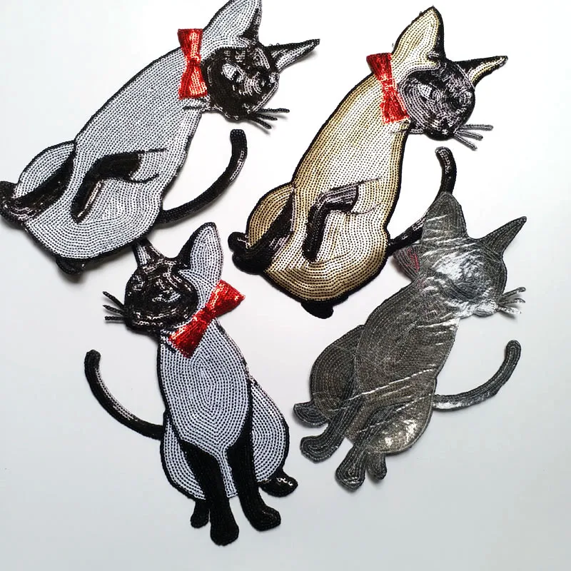 2pcs/pair cat sequins patches for clothing Iron on cute cats embroidery appliques ironing parches for dresses bags
2pcs/pair cat sequins patches for clothing Iron on cute cats embroidery appliques ironing parches for dresses bags