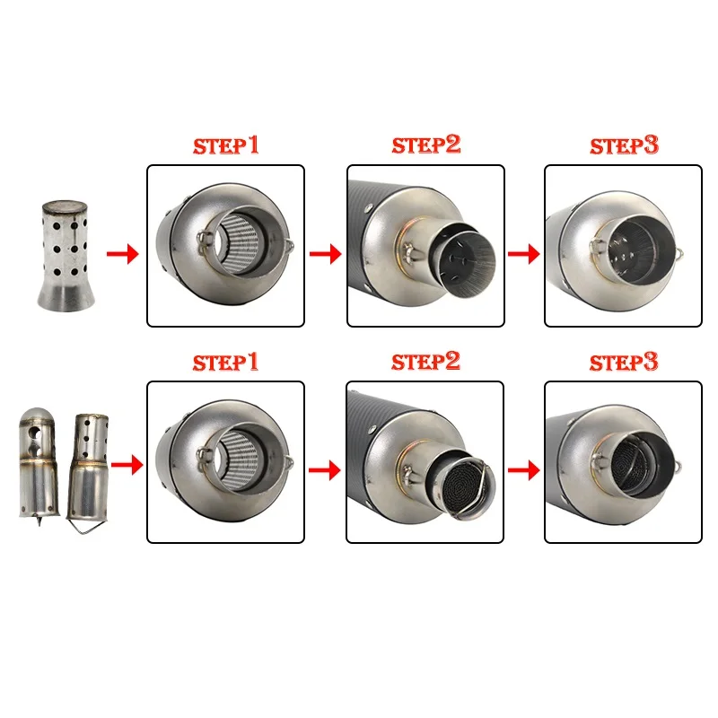 51mm Front End DB Killer For Motorcycle Akrapovic Exhaust Muffler DB killer Catalyst Silencer Noise Sound Eliminator killer tire
51mm Front End DB Killer For Motorcycle Akrapovic Exhaust Muffler DB killer Catalyst Silencer Noise Sound Eliminator killer tire
