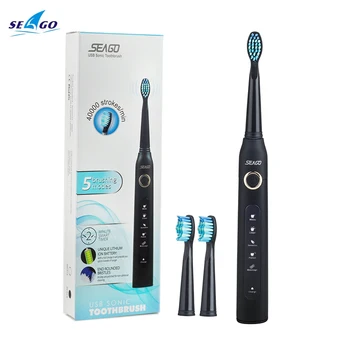 SEAGO Electric Sonic Toothbrush Dentist Rechargeable Cleaner With Smart Timer Waterproof Replacement Heads
SEAGO Electric Sonic Toothbrush Dentist Rechargeable Cleaner With Smart Timer Waterproof Replacement Heads