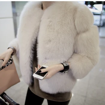 Woman's Genuine Leather Coat Winter 2016 Fox Fur Fashion Slim Short Section White Color Coat Three Quarter O-Neck GSJ385
Woman's Genuine Leather Coat Winter 2016 Fox Fur Fashion Slim Short Section White Color Coat Three Quarter O-Neck GSJ385