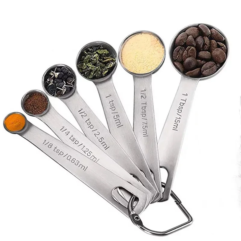 6pcs/Set Measuring Spoon Stainless Steel Kitchen Seasoning Cup Coffee Tea Measuring Spoons kitchen Tools
6pcs/Set Measuring Spoon Stainless Steel Kitchen Seasoning Cup Coffee Tea Measuring Spoons kitchen Tools