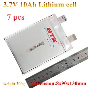 7pcs GTK 3.7v 10Ah Lithium lipo polymer 10000mah cell 8090130 for diy battery pack electric power tool bank toy 24v battery 10ah
7pcs GTK 3.7v 10Ah Lithium lipo polymer 10000mah cell 8090130 for diy battery pack electric power tool bank toy 24v battery 10ah