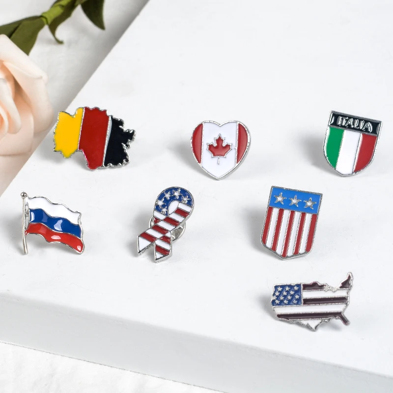 National flag sign enamel Pin united states germany canada india russia Brooches badge Reflecting history representative Jewelry
National flag sign enamel Pin united states germany canada india russia Brooches badge Reflecting history representative Jewelry