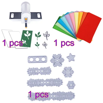 DIY Die Cutting Embossing Machine Scrabooking Alubm Card Cutter Tool+8Pcs Cutting Mold Set+200 Sheets Double Sided Folding Paper
DIY Die Cutting Embossing Machine Scrabooking Alubm Card Cutter Tool+8Pcs Cutting Mold Set+200 Sheets Double Sided Folding Paper
