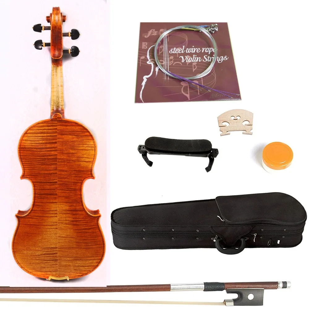 Handmade violin 4/4 Copy Stradivari model Sweet Sound Flame Maple Spruce Violin 3123#
Handmade violin 4/4 Copy Stradivari model Sweet Sound Flame Maple Spruce Violin 3123#