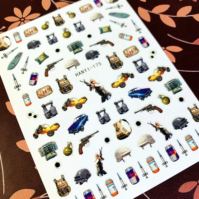 Newest HANYI-175 Jedi survival 3d nail art sticker nail decal stamping export japan designs rhinestones decorations
Newest HANYI-175 Jedi survival 3d nail art sticker nail decal stamping export japan designs rhinestones decorations