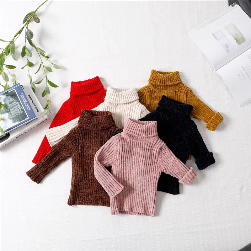 2019 Baby Girls Solid Sweater Autumn Winter Cotton Children's Turtleneck Sweater Newborn Outwear Infant Girls Clothing AA3318
2019 Baby Girls Solid Sweater Autumn Winter Cotton Children's Turtleneck Sweater Newborn Outwear Infant Girls Clothing AA3318