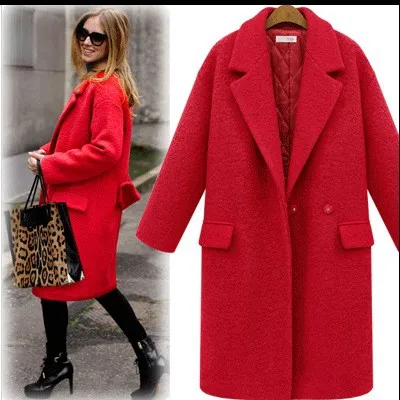 2018 Fashion women wool trench autumn winter warm coat plus size red,black woolen overcoat long trench coat slim thick outwear
2018 Fashion women wool trench autumn winter warm coat plus size red,black woolen overcoat long trench coat slim thick outwear