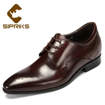 Sipriks Dark Brown Hidden Heel Shoe Mens Genuine Leather Men Dress Shoes Height Increase Modern Banquet Elevator Shoes Brogues
Sipriks Dark Brown Hidden Heel Shoe Mens Genuine Leather Men Dress Shoes Height Increase Modern Banquet Elevator Shoes Brogues