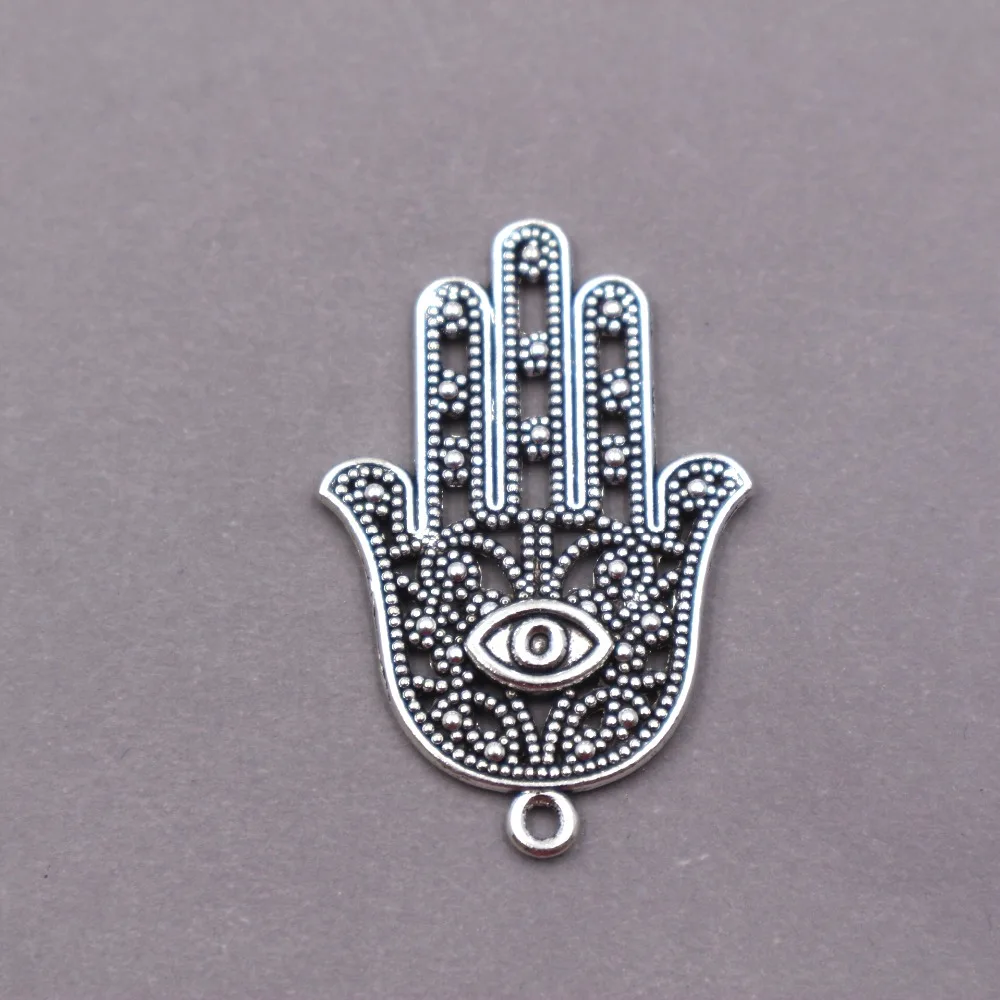 5pcs Antique Silver Tone Hamsa Hand Charm Double Sided Charms for Bangle Bracelet Charm Pendants 42*28*2mm
5pcs Antique Silver Tone Hamsa Hand Charm Double Sided Charms for Bangle Bracelet Charm Pendants 42*28*2mm