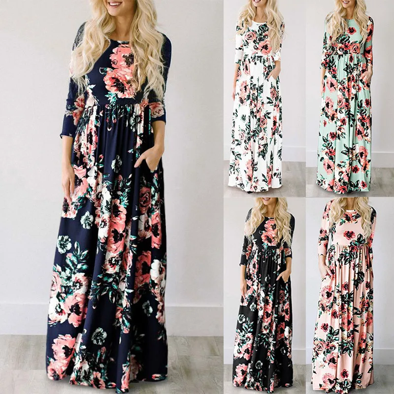 Armedeo 2019 Summer Long Dress Floral Print Boho Beach Dress Tunic Maxi Dress Women Evening Party Dress Sundress Vestidos
Armedeo 2019 Summer Long Dress Floral Print Boho Beach Dress Tunic Maxi Dress Women Evening Party Dress Sundress Vestidos