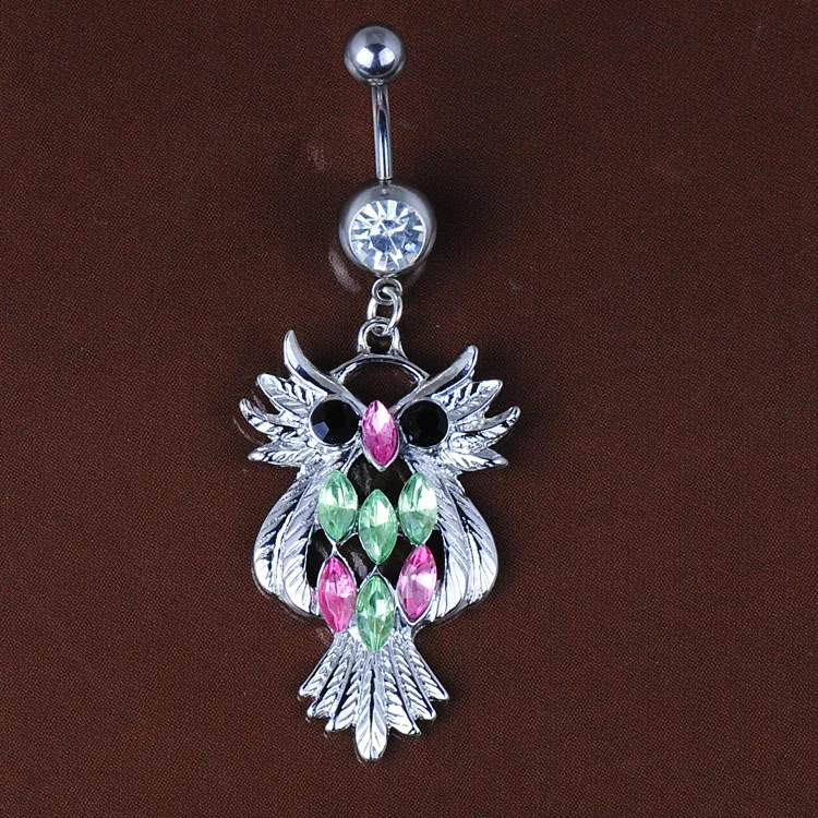 Eye-catching Rhinestone Owl Dangle Ball Barbell Bar Belly Button Navel Ring Body Piercing,Navel piercing Nombril 1PCS
Eye-catching Rhinestone Owl Dangle Ball Barbell Bar Belly Button Navel Ring Body Piercing,Navel piercing Nombril 1PCS