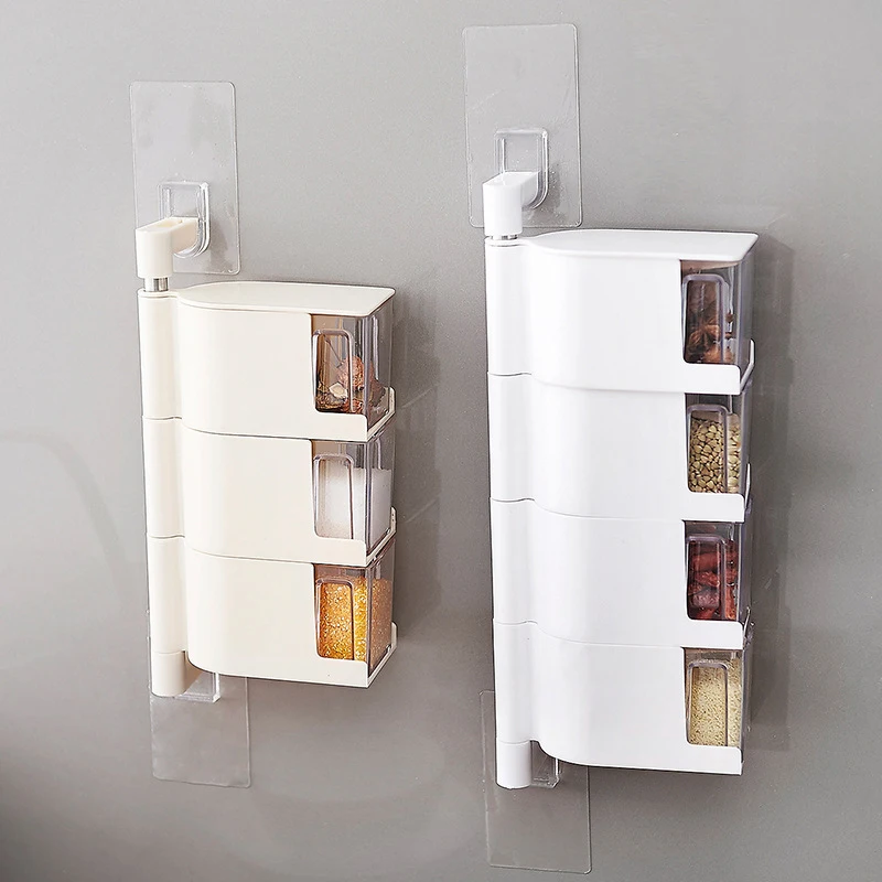 Multilayer Hanging Storage Bottle Creative Rotatable Transparent Spice Salt Pepper Jar Organizer Plastic Kitchen Herb Spice Tool
Multilayer Hanging Storage Bottle Creative Rotatable Transparent Spice Salt Pepper Jar Organizer Plastic Kitchen Herb Spice Tool