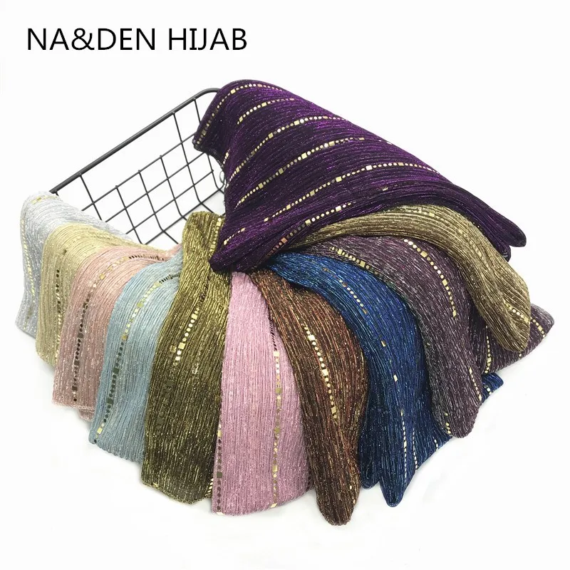 2019 fashion plain solid small paillette transparency metallic thread hijabs women scarf shawl muslim head wraps 10pcs
2019 fashion plain solid small paillette transparency metallic thread hijabs women scarf shawl muslim head wraps 10pcs