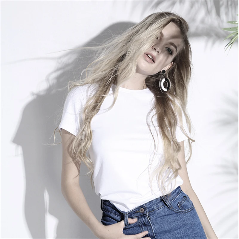 95% Cotton High Quality Summer Fashion T Shirt Women Basic T-shirts Female Casual Tops Short Sleeve T-shirt Tops Tees S-4xl
95% Cotton High Quality Summer Fashion T Shirt Women Basic T-shirts Female Casual Tops Short Sleeve T-shirt Tops Tees S-4xl