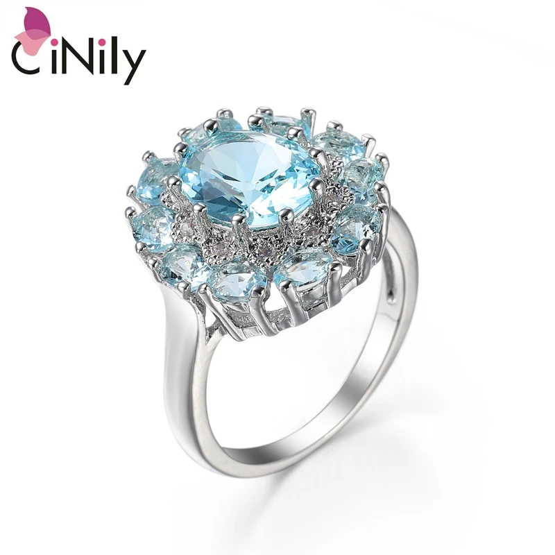 CiNily Created Aquamarine Zirconia Silver Plated Wholesale New Sale for Women Jewelry Wedding Gift Ring Size 6-10 NJ11181
CiNily Created Aquamarine Zirconia Silver Plated Wholesale New Sale for Women Jewelry Wedding Gift Ring Size 6-10 NJ11181