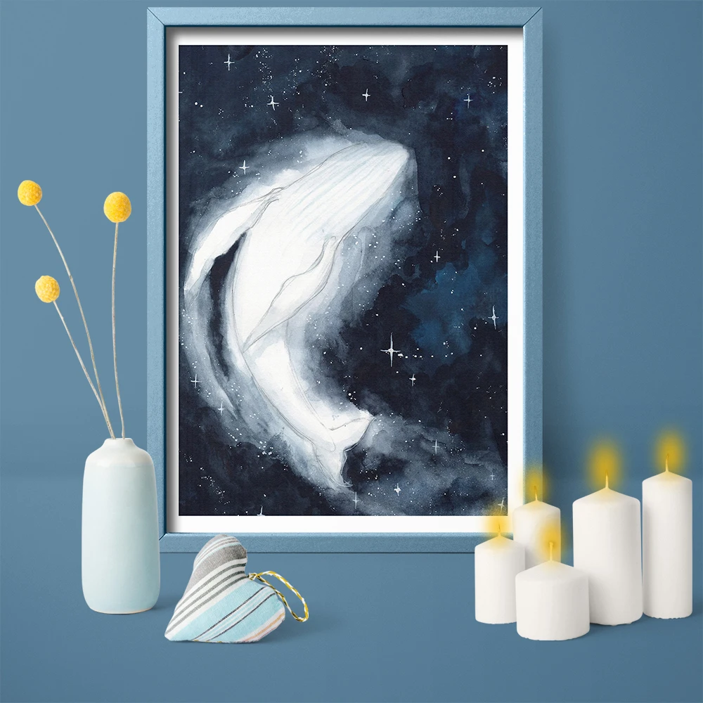 Poster And Prints Art Wall Sticker Galaxy Starryy Dream Animal White Whale Canvas Painting For KIDs Room Home Decor No Frame
Poster And Prints Art Wall Sticker Galaxy Starryy Dream Animal White Whale Canvas Painting For KIDs Room Home Decor No Frame