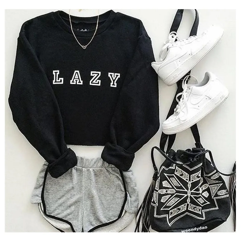Lazy Graphic Black Hoody Sweatshirts Hoodie Casual Sweatshirts Autumn and winter women hoodies printed letters Long Sleeve
Lazy Graphic Black Hoody Sweatshirts Hoodie Casual Sweatshirts Autumn and winter women hoodies printed letters Long Sleeve