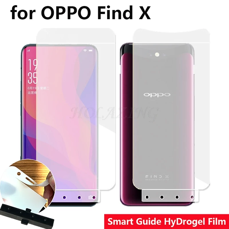 Smart Guide Tool Soft AUTO Fixed Hydrogel Film Full Cover Screen Protector for OPPO Find X 6.42" Optional Front & Back
Smart Guide Tool Soft AUTO Fixed Hydrogel Film Full Cover Screen Protector for OPPO Find X 6.42" Optional Front & Back