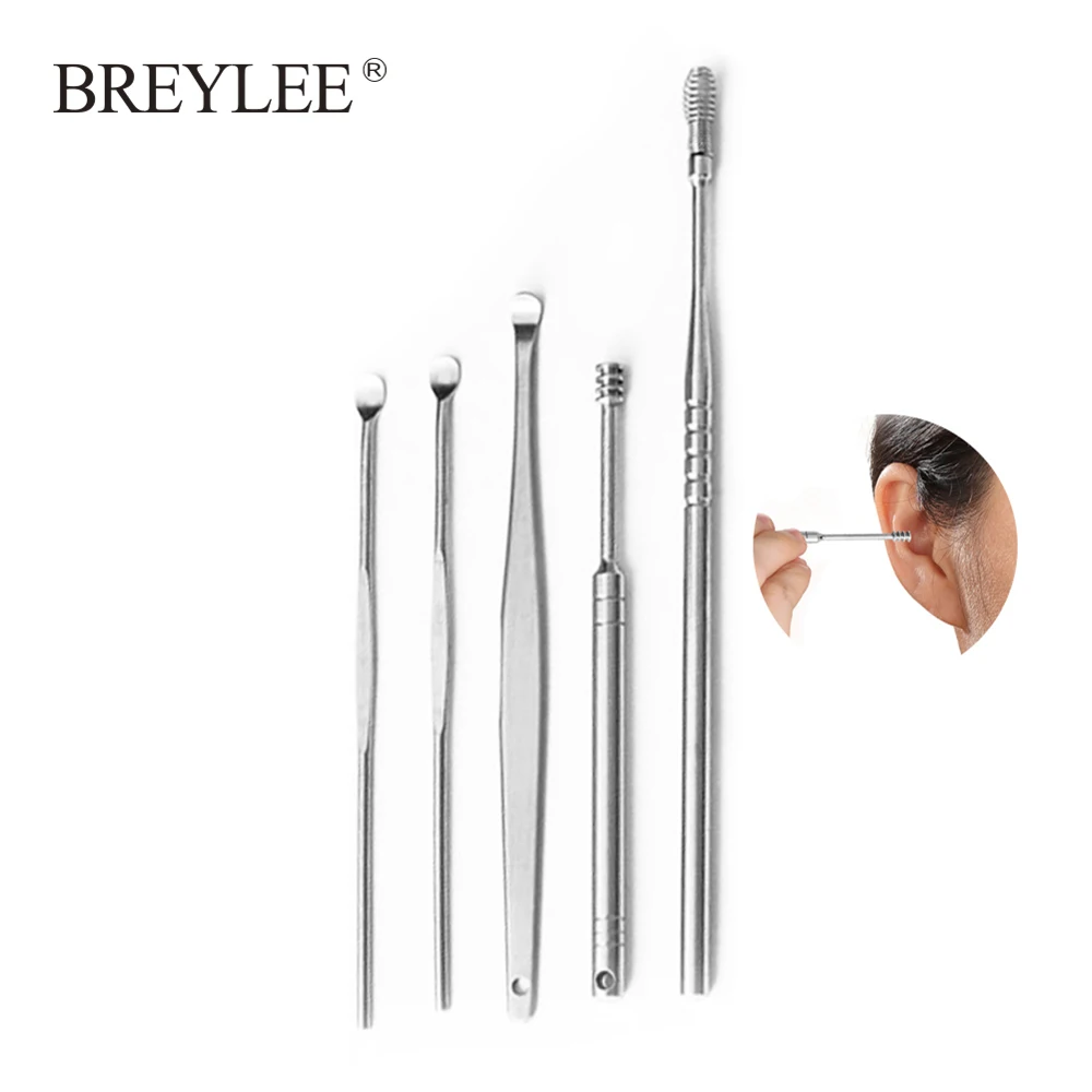 Breylee 5pcs Antibacterial Ear Spoon Earwax Removal Stainless Steel Earwax Cleaning Tool Spiral Ear-pick Ear Care Ear Cleaner
Breylee 5pcs Antibacterial Ear Spoon Earwax Removal Stainless Steel Earwax Cleaning Tool Spiral Ear-pick Ear Care Ear Cleaner