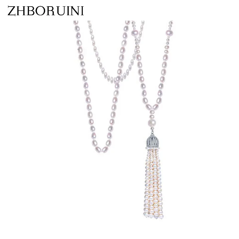 ZHBORUINI 2019 Fashion Long Pearl Necklace Natural Freshwater Pearl Tassels Necklace Women Necklace Jewelry For Women Gift
ZHBORUINI 2019 Fashion Long Pearl Necklace Natural Freshwater Pearl Tassels Necklace Women Necklace Jewelry For Women Gift
