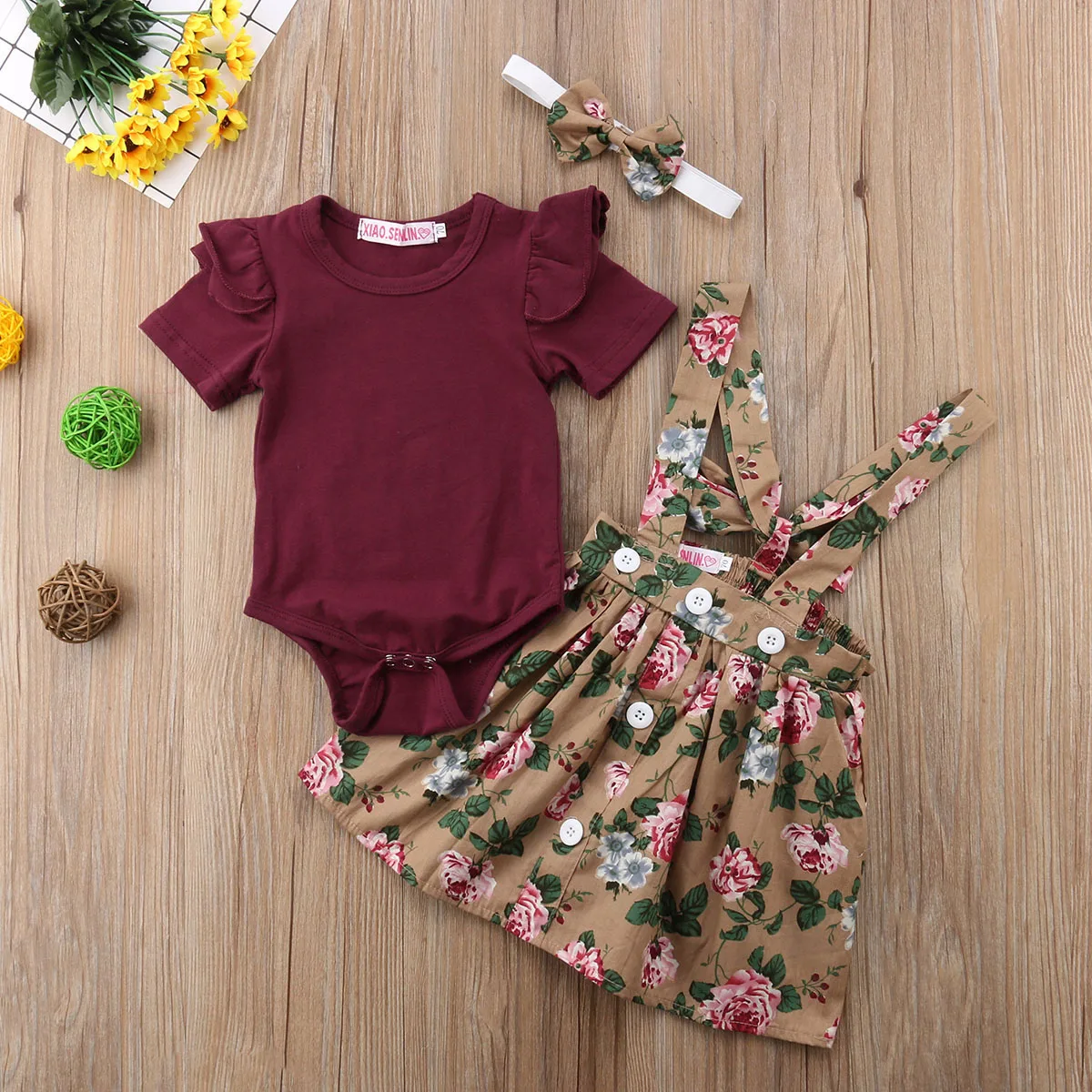 3PCS Newborn Baby Girl Short Fly Short Sleeve Solid Romper Floral Belt Overall Dress Headband Outfit Clothes Set
3PCS Newborn Baby Girl Short Fly Short Sleeve Solid Romper Floral Belt Overall Dress Headband Outfit Clothes Set