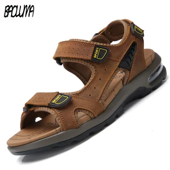 New Fashion Breathable Men Sandals Leather Summer Beach Shoes Men's Sandal Shoes Breathable Slip on Black Driving Shoes
New Fashion Breathable Men Sandals Leather Summer Beach Shoes Men's Sandal Shoes Breathable Slip on Black Driving Shoes