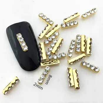 100pcs/bag Japan Korea 3D Nail Art Decoration Kawaii 2*8mm Rectangle Metal Nail Accessory with Crystal DIY Nail Tools
100pcs/bag Japan Korea 3D Nail Art Decoration Kawaii 2*8mm Rectangle Metal Nail Accessory with Crystal DIY Nail Tools