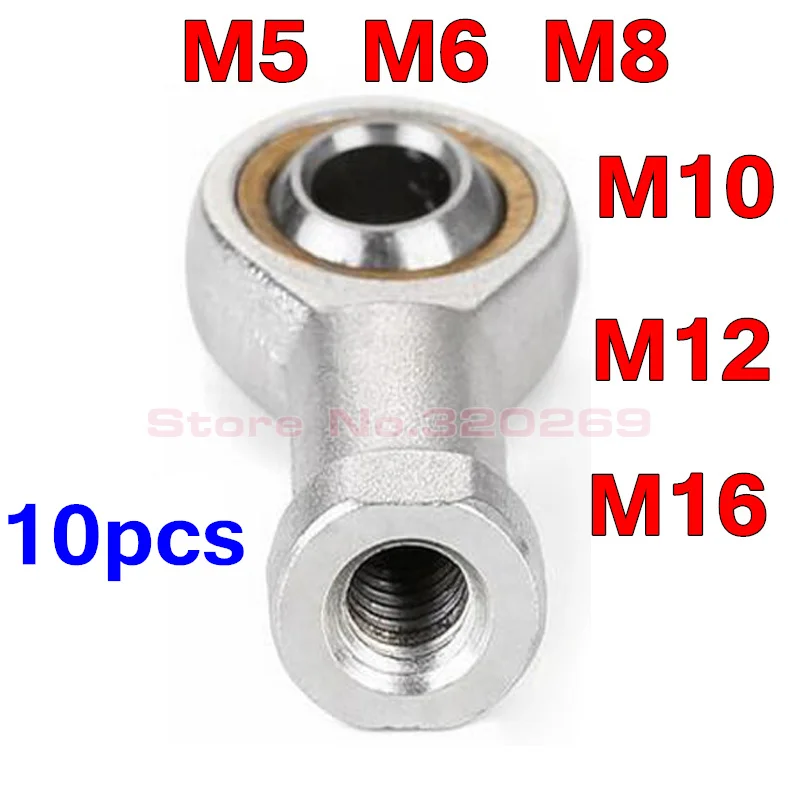 10PCS M5 M6 M8 M10 M12 Female Oscillating Bearing right left Thread Fish Eye Rod End Joint Bearing Machine Ball Bearing
10PCS M5 M6 M8 M10 M12 Female Oscillating Bearing right left Thread Fish Eye Rod End Joint Bearing Machine Ball Bearing