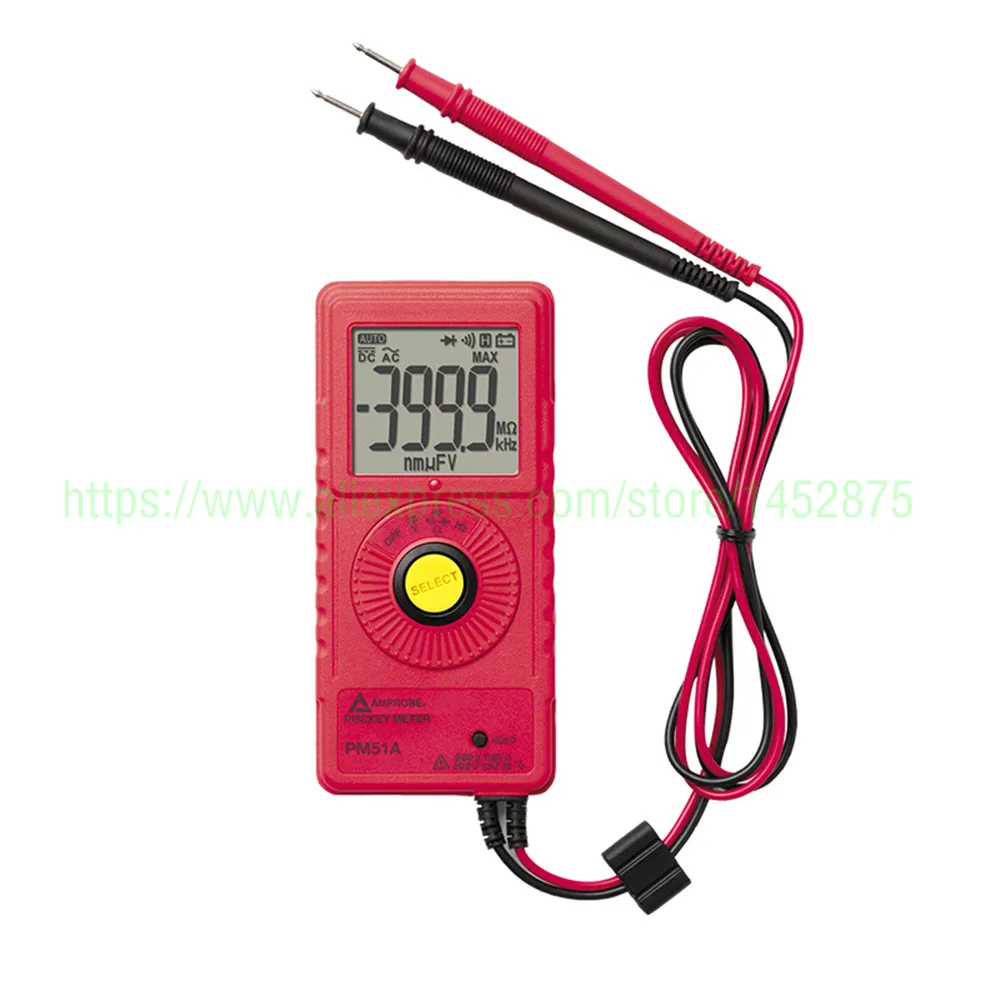 Amprobe Pocket Multimeter DMM Meter PM51A,Voltage AC/DC 600V,Resistance,Frequency,Capacitance
Amprobe Pocket Multimeter DMM Meter PM51A,Voltage AC/DC 600V,Resistance,Frequency,Capacitance